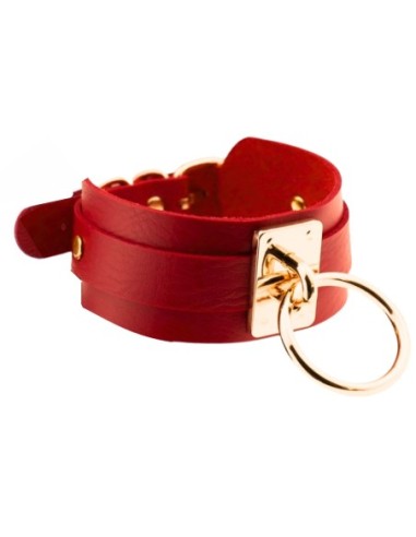 KINKY DIVA O-RING COLLAR RED/GOLD