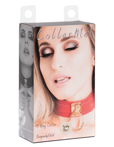 KINKY DIVA O-RING COLLAR RED/GOLD