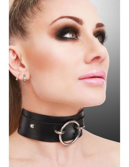 KINKY DIVA JUNTA TÓRICA CUELLO DELANTERO NEGRO/PLATEADO