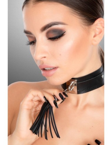 KINKY DIVA CUELLO DE BORLA NEGRO/PLATA