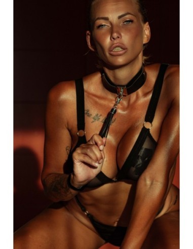 KINKY DIVA CUELLO DE BORLA NEGRO/PLATA