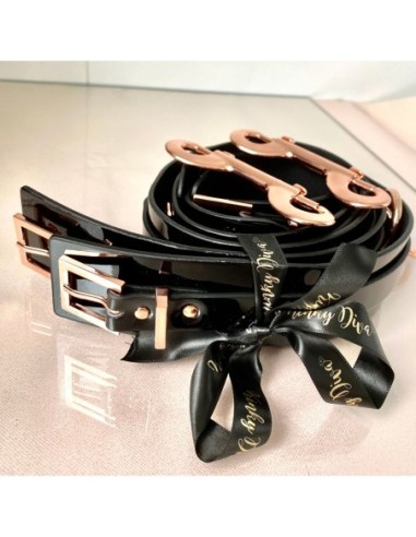 KINKY DIVA WRIST & THIGH CUFFS BLACK