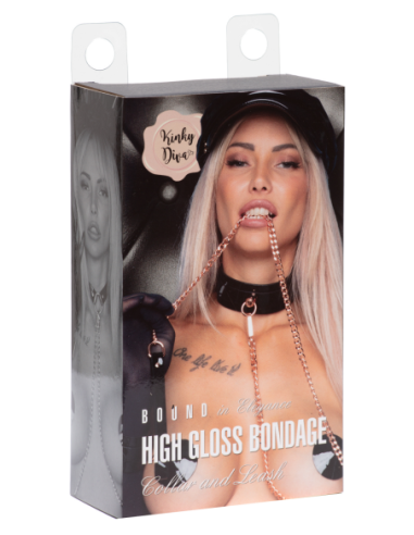 KINKY DIVA COLLAR DE JUNTA TÓRICA + CORREA...
