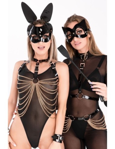 KINKY DIVA CAT MASK BLACK