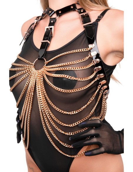 KINKY DIVA BUCKLED CHAIN TOP BUCKLED CHAIN TOP