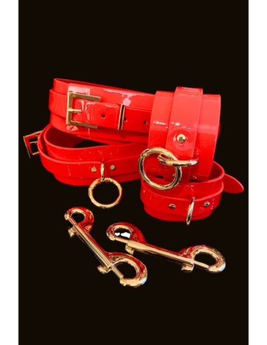 KINKY DIVA WRIST & THIGH CUFFS RED