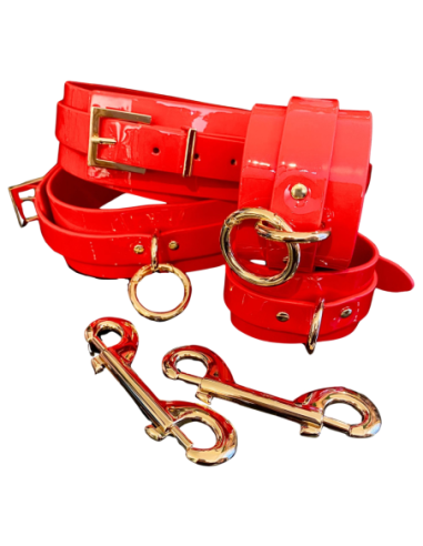KINKY DIVA WRIST & THIGH CUFFS RED