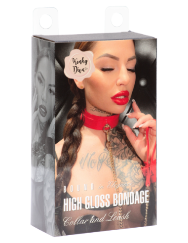 KINKY DIVA COLLAR DE JUNTA TÓRICA + CORREA...