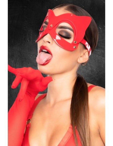 KINKY DIVA CAT MASK RED