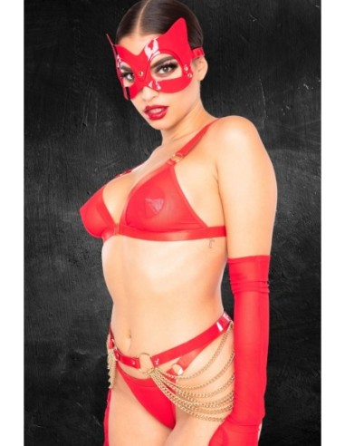 MASCARILLA PARA GATOSKINKY DIVA ROJA