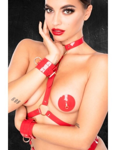 KINKY DIVA BODY HARNESS RED