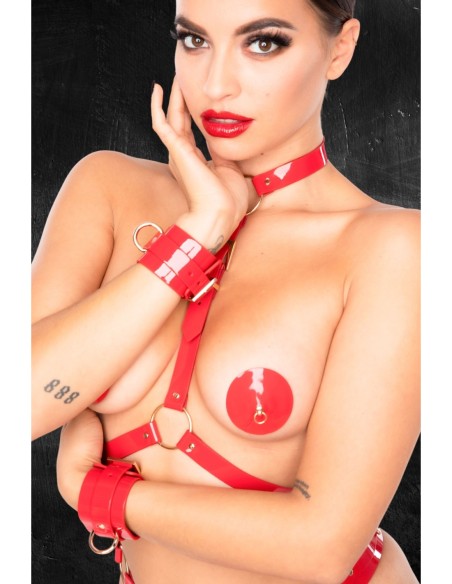 KINKY DIVA BODY HARNESS RED