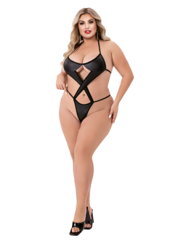 CRISS CROSS WETLOOK TEDDY BLACK, Q