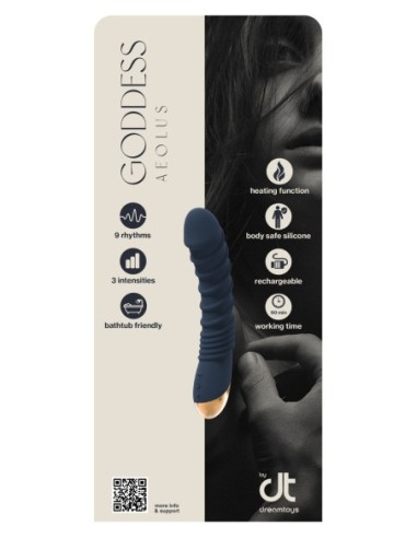 INLAY DREAMTOYS GODDESS COLLECTION AEOLUS LIQUID SILIONE VIBRATOR WITH HEATING FUNCTION