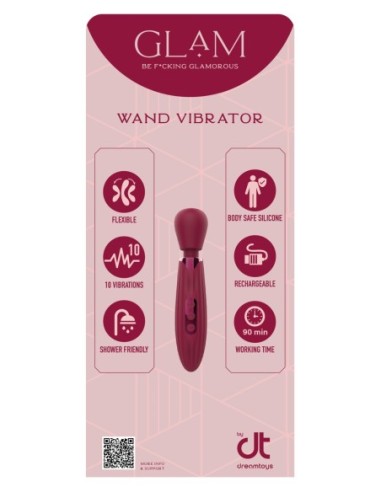 VIBRADOR DE VARITA GLAM CON INCRUSTACIONES...