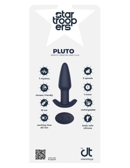 INCRUSTACIÓN DREAMTOYS STARTROOPERS PLUTO TAPÓN ANAL VIBRADOR REMOTO