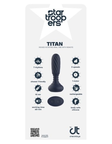 INLAY DREAMTOYS STARTROOPERS TITAN VIBRATING ANAL VIBE WITH REMOTE