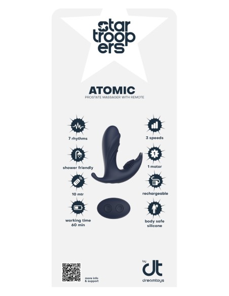 MASAJEADOR ATÓMICO DE PRÓSTATA CON DREAMTOYS DE INCRUSTACIONES STARTROOPERS CON MANDO A DISTANCIA