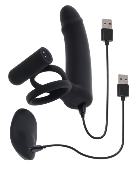 GENDER X DILDO WITH COCKRING BLACK