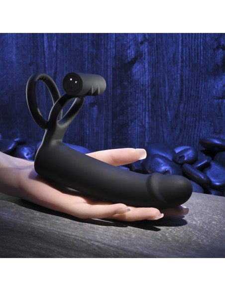 GENDER X DILDO WITH COCKRING BLACK