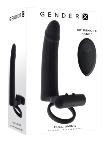 GENDER X DILDO WITH COCKRING BLACK