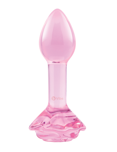 B-VIBE PINK ROSES GLASS BUTT PLUG TRAINING SET
