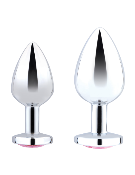 B-VIBE JEWEL HEART METAL BUTT PLUG TRAINING SET