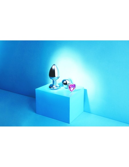 B-VIBE JEWEL HEART METAL BUTT PLUG TRAINING SET
