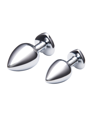 B-VIBE JEWEL HEART METAL BUTT PLUG TRAINING SET