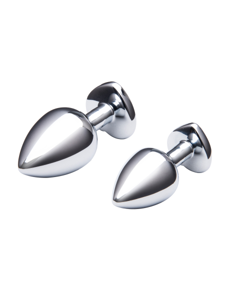 B-VIBE JEWEL HEART METAL BUTT PLUG TRAINING SET