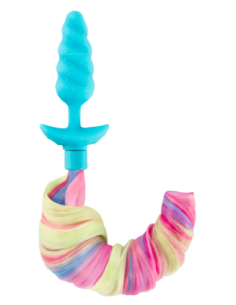 B-VIBE TAPÓN DE UNICORNIO CON COLA DE ARCO IRIS