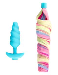 B-VIBE TAPÓN DE UNICORNIO CON COLA DE ARCO IRIS 2