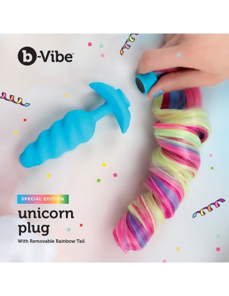 B-VIBE UNICORN PLUG WITH RAINBOW TAIL