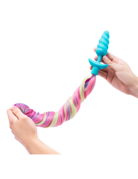 B-VIBE UNICORN PLUG WITH RAINBOW TAIL