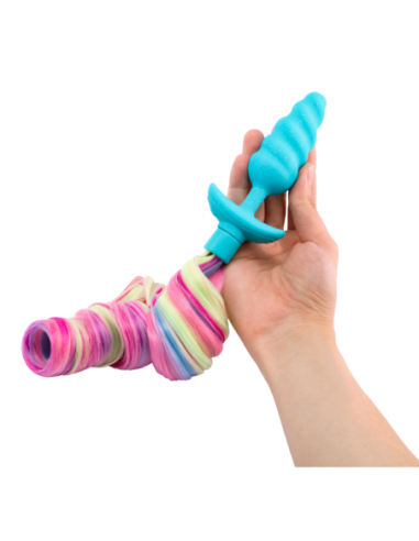B-VIBE UNICORN PLUG WITH RAINBOW TAIL