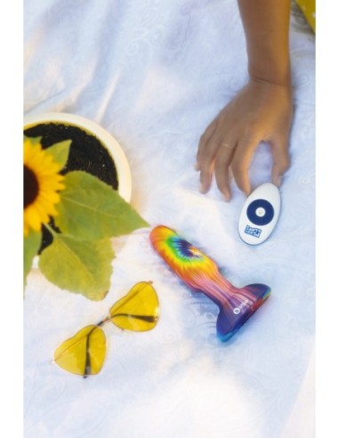 B-VIBE PEACE AND LOVE TIE DYE RIMMING PLUG