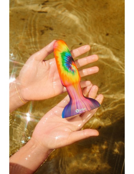 B-VIBE PEACE AND LOVE TIE DYE RIMMING PLUG
