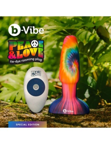 B-VIBE PEACE AND LOVE TIE DYE RIMMING PLUG