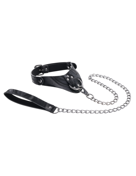 SPORTSHEETS COLLAR Y CORREA DE TERCIOPELO NEGRO