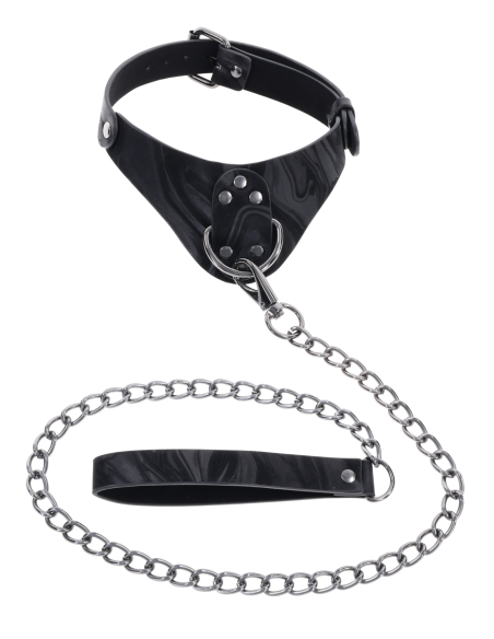 SPORTSHEETS COLLAR Y CORREA DE TERCIOPELO NEGRO