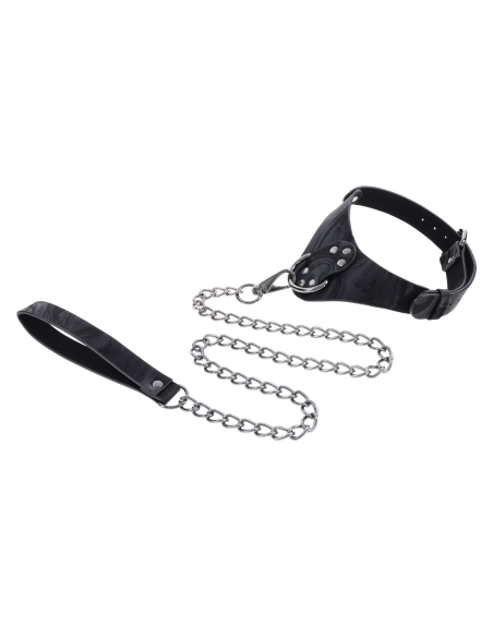 SPORTSHEETS COLLAR Y CORREA DE TERCIOPELO NEGRO