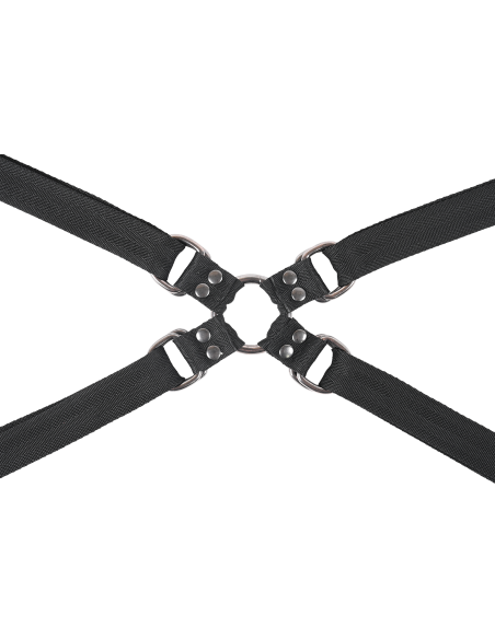 SPORTSHEETS CONJUNTO DE CORBATA Y PUÑOS AJUSTABLES DE TERCIOPELO NEGRO