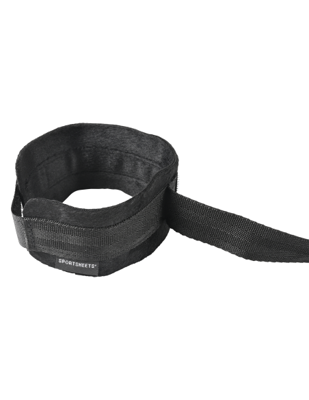 SPORTSHEETS VELVET NOIR ADJUSTABLE HOG TIE & CUFF SET