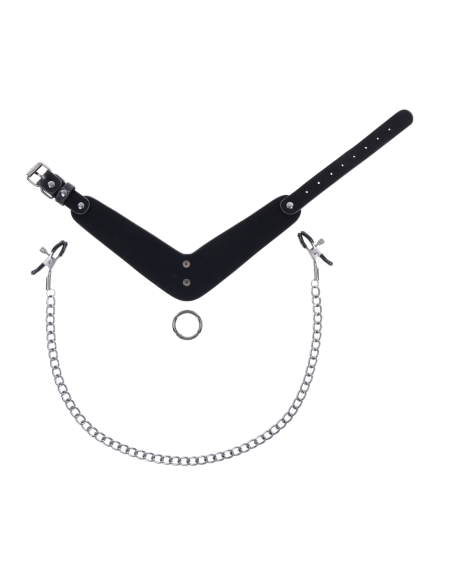 SPORTSHEETS VELVET NOIR COLLAR & REMOVABLE CLAMPS