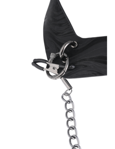 SPORTSHEETS VELVET NOIR COLLAR & REMOVABLE CLAMPS