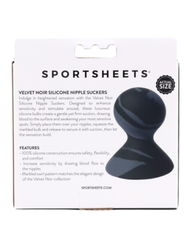 SPORTSHEETS VELVET NOIR SILICONE NIPPLE SUCKERS