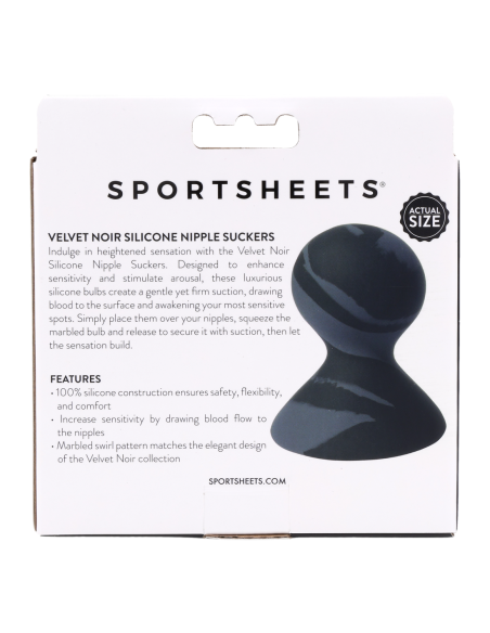 SPORTSHEETS VELVET NOIR SILICONE NIPPLE SUCKERS