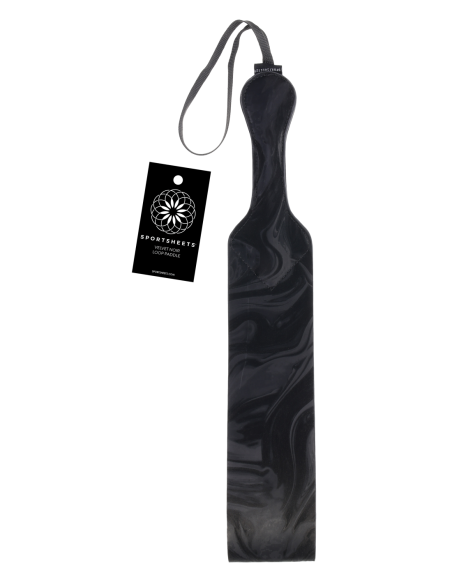 SPORTSHEETS VELVET NOIR LOOP PADDLE
