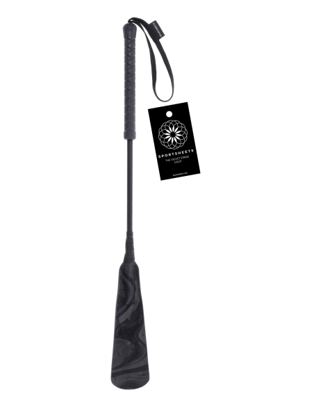 SPORTSHEETS VELVET NOIR STRIKE CROP