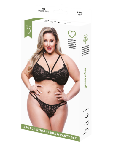 BACI 2 PCS. ECO STRAPPY BRA AND PANTY SET...